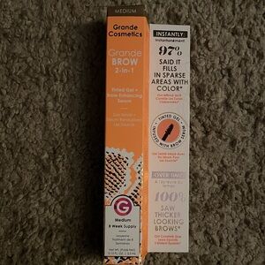 Grande Cosmetics Grande Brow 2-in-1 Tinted Gel Medium